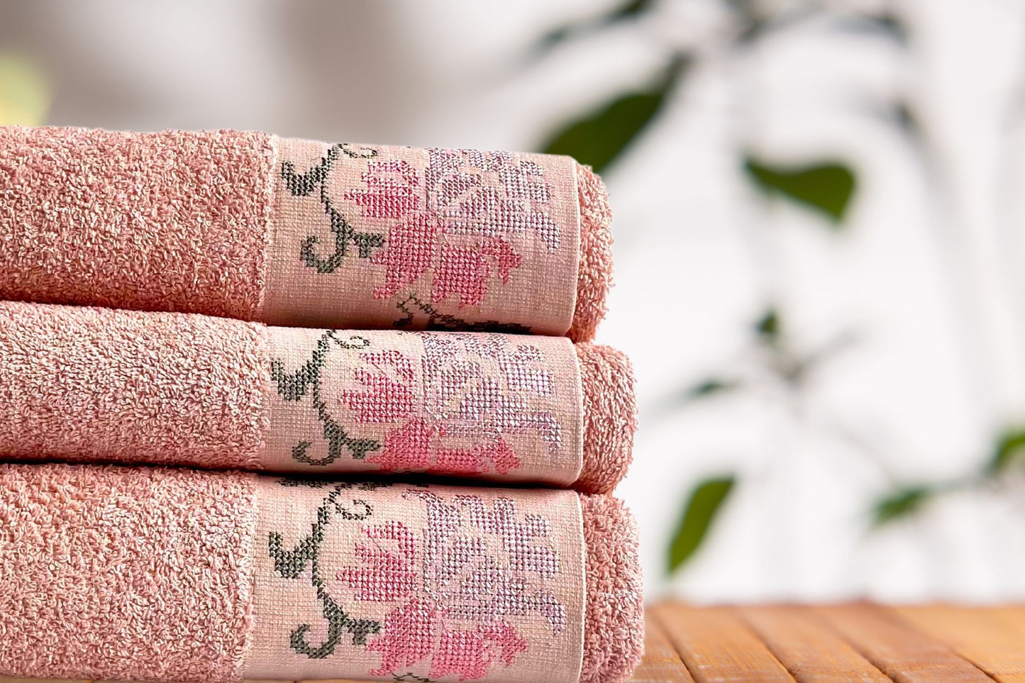 Embroidered Turkish Towel with Unique Ethnic Design