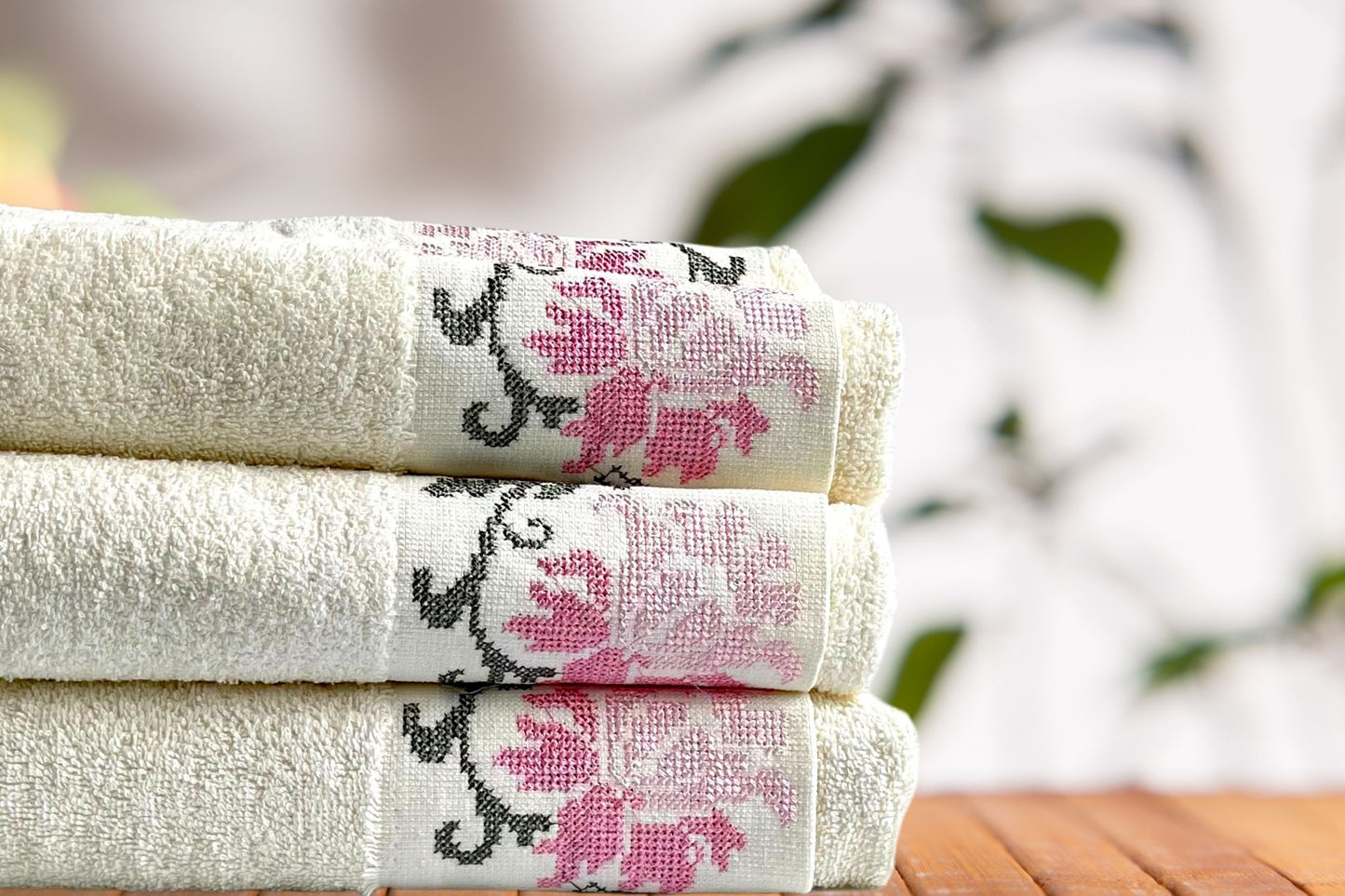 Embroidered Turkish Towel with Unique Ethnic Design