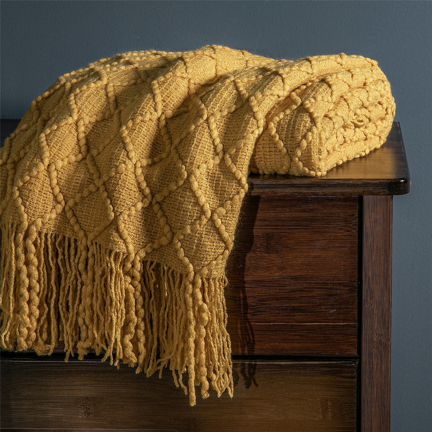 Soft Warm Embossed Knitted Blanket