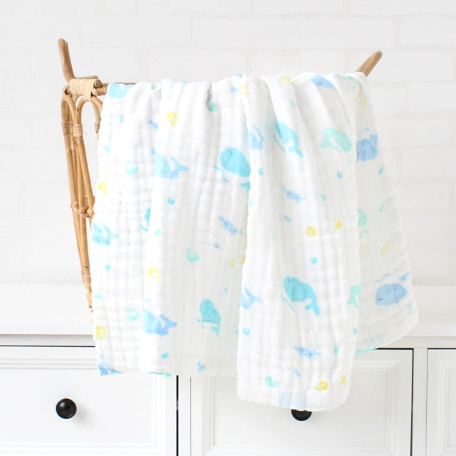 Bamboo Cotton Baby Receiving Blanket | Wrap Blanket