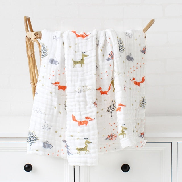 Bamboo Cotton Baby Receiving Blanket | Wrap Blanket