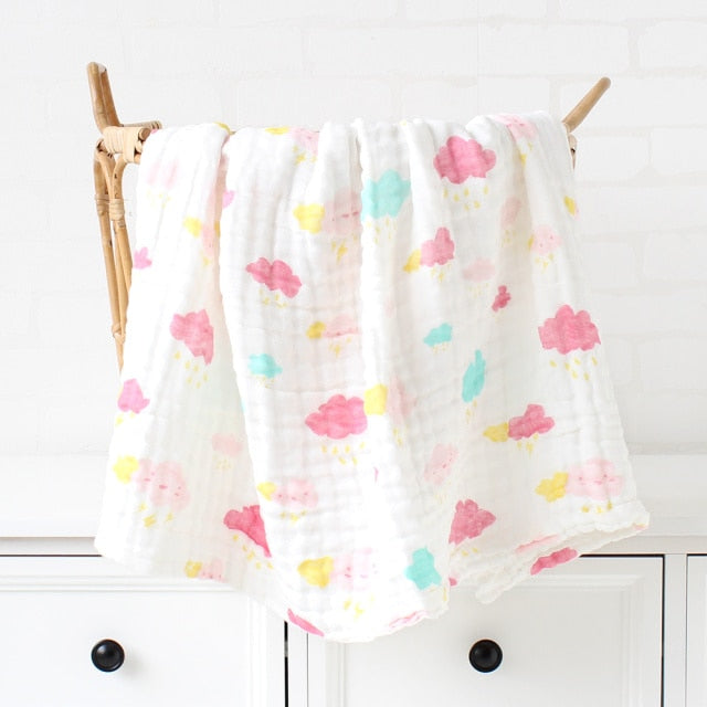 Bamboo Cotton Baby Receiving Blanket | Wrap Blanket