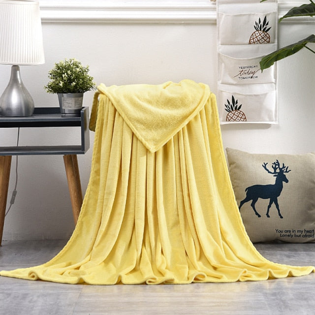 Soft Warm Coral Fleece Throw Blanket