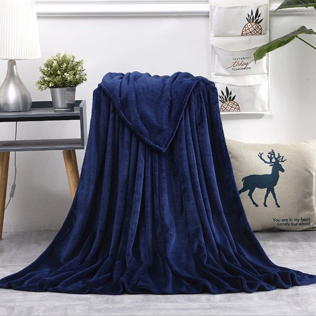 Soft Warm Coral Fleece Throw Blanket