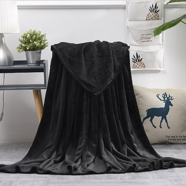 Soft Warm Coral Fleece Throw Blanket